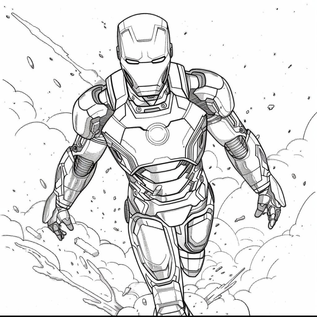 Tranh tô màu Iron man  16