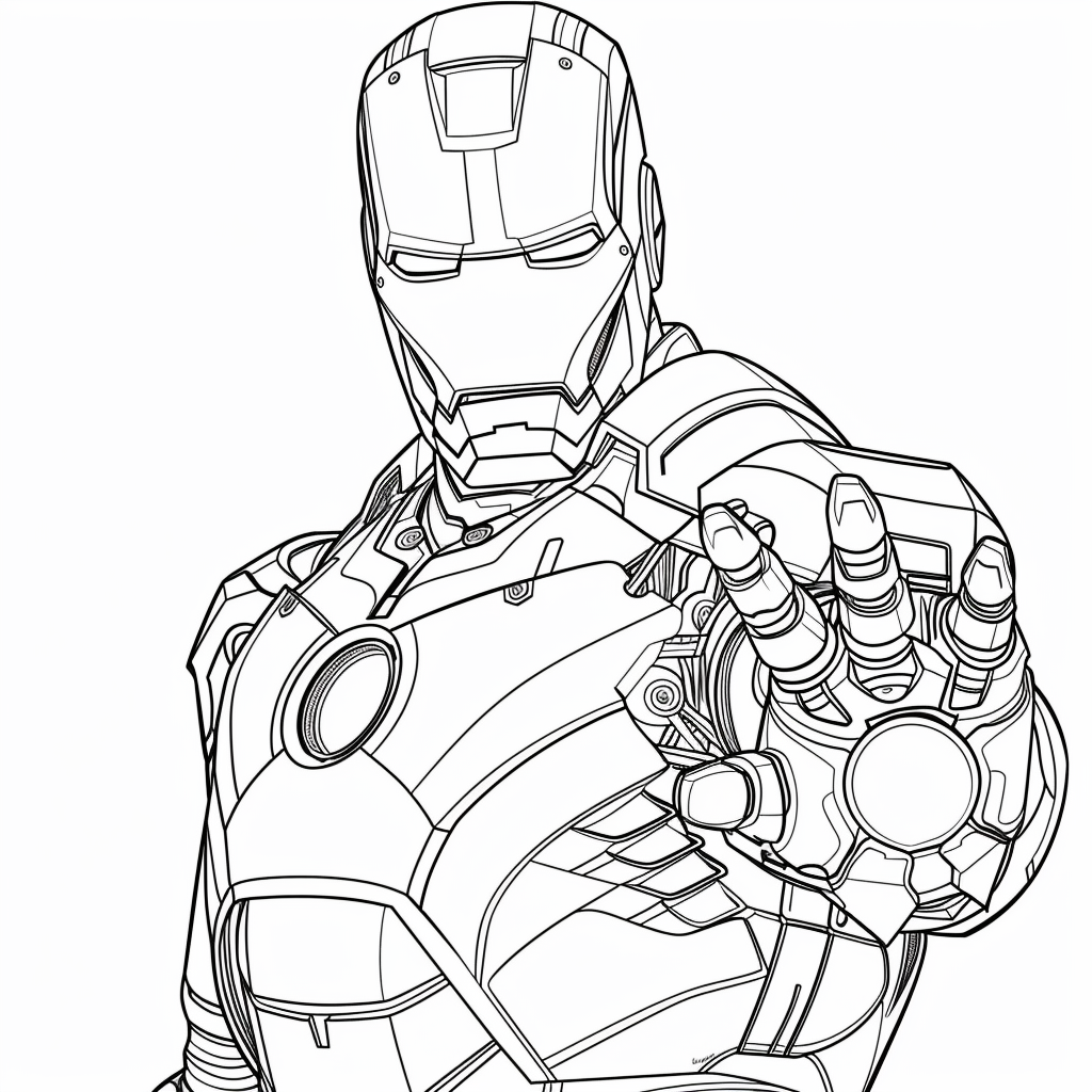 Tranh tô màu Iron man  18
