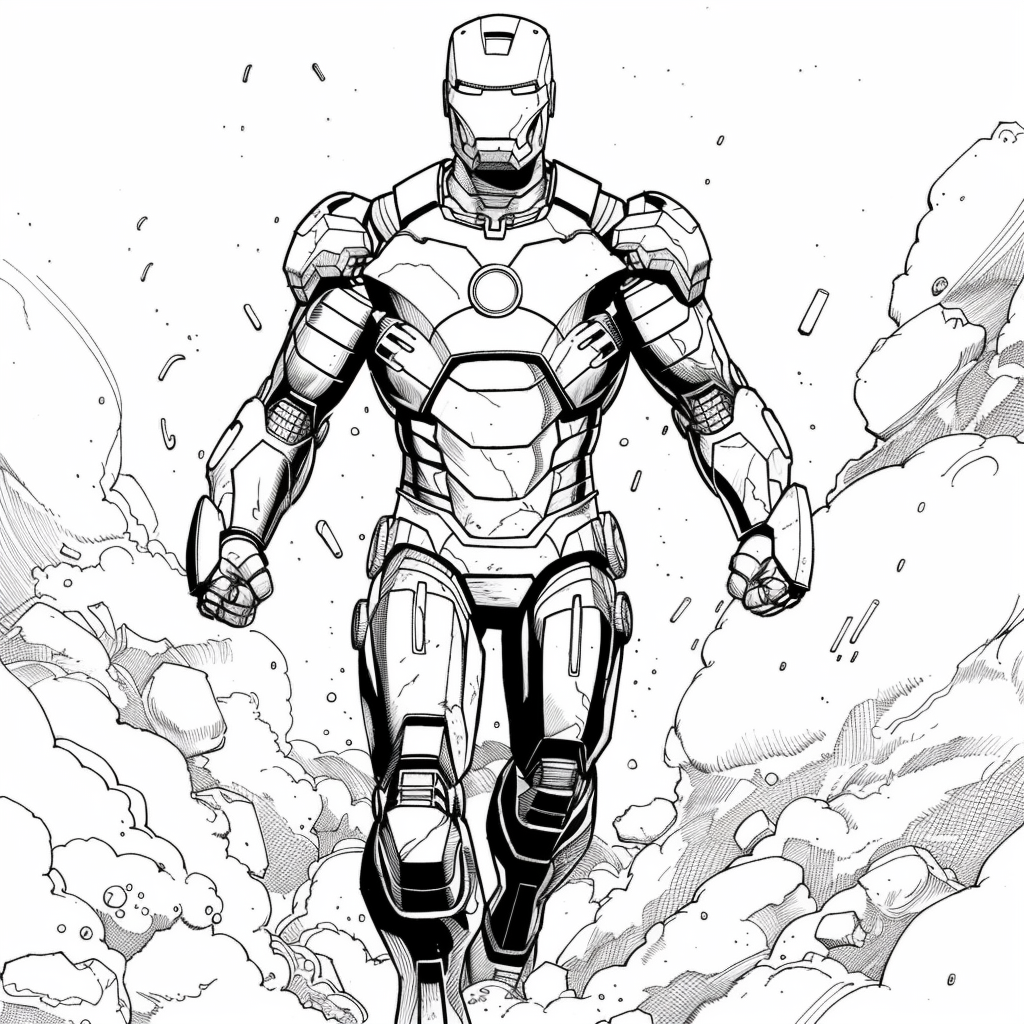 Tranh tô màu Iron man 19