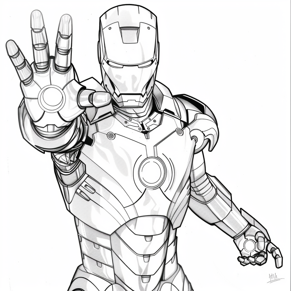 Tranh tô màu Iron man  21