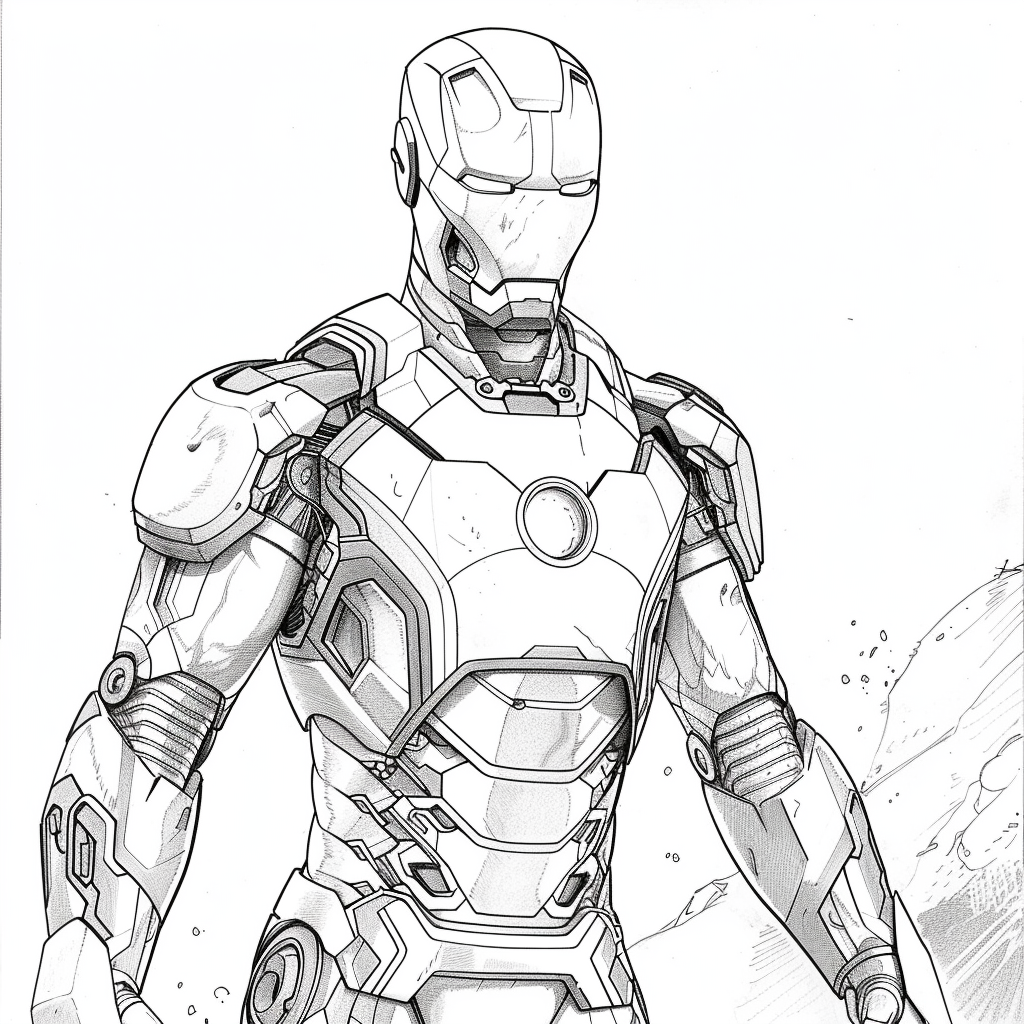 Tranh tô màu Iron man  22