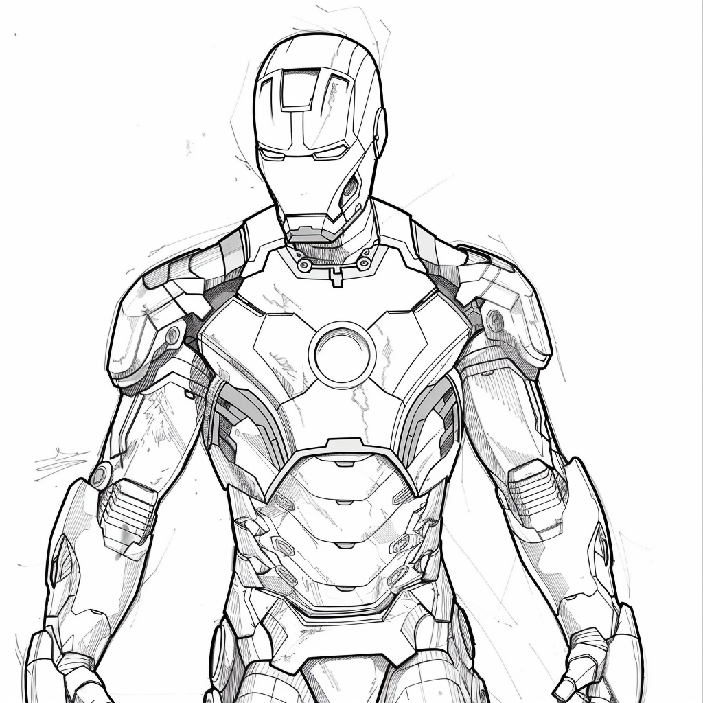 Tranh tô màu Iron man 24
