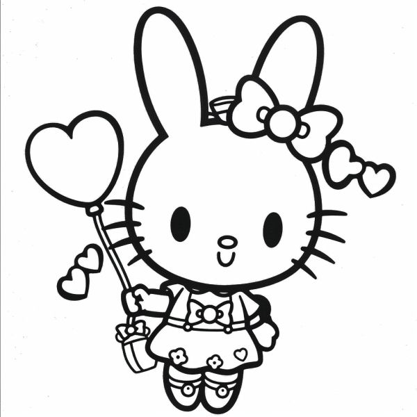 Bộ tranh tô màu Sanrio siêu đáng yêu và dễ thương cho bé 4