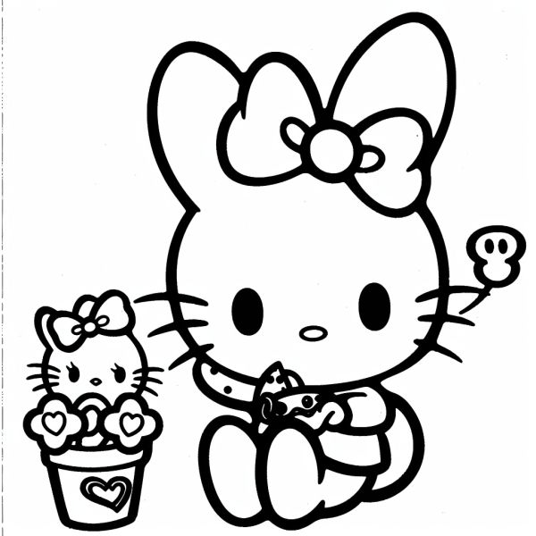 Bộ tranh tô màu Sanrio siêu đáng yêu và dễ thương cho bé 7