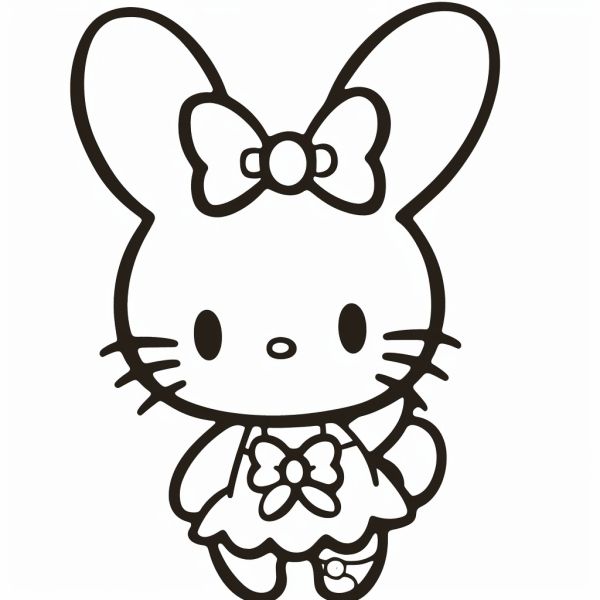 Bộ tranh tô màu Sanrio siêu đáng yêu và dễ thương cho bé 8