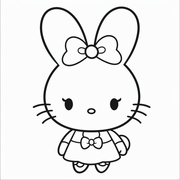 Bộ tranh tô màu Sanrio siêu đáng yêu và dễ thương cho bé 10