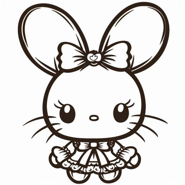 Bộ tranh tô màu Sanrio siêu đáng yêu và dễ thương cho bé 11