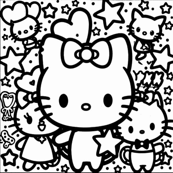 Bộ tranh tô màu Sanrio siêu đáng yêu và dễ thương cho bé 13