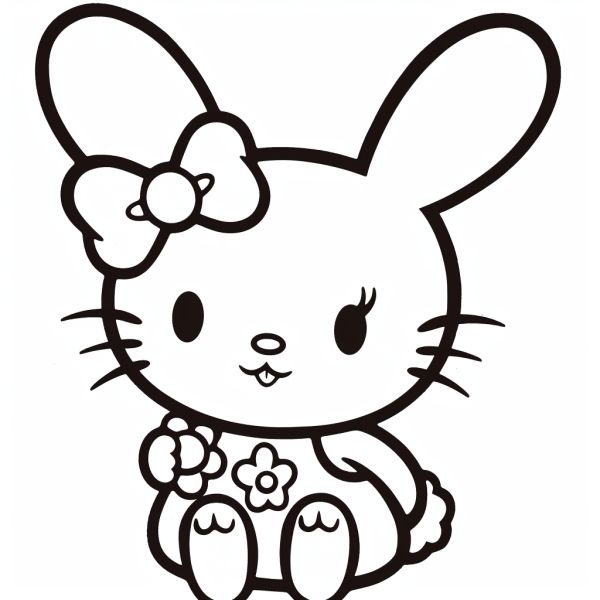 Bộ tranh tô màu Sanrio siêu đáng yêu và dễ thương cho bé 14