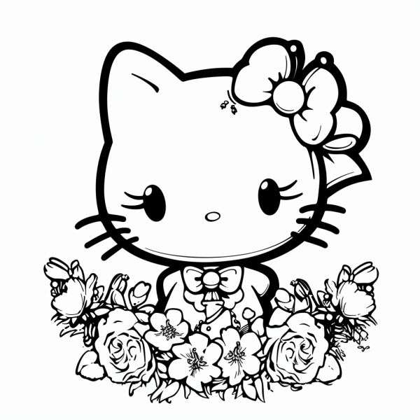 Bộ tranh tô màu Sanrio siêu đáng yêu và dễ thương cho bé 15