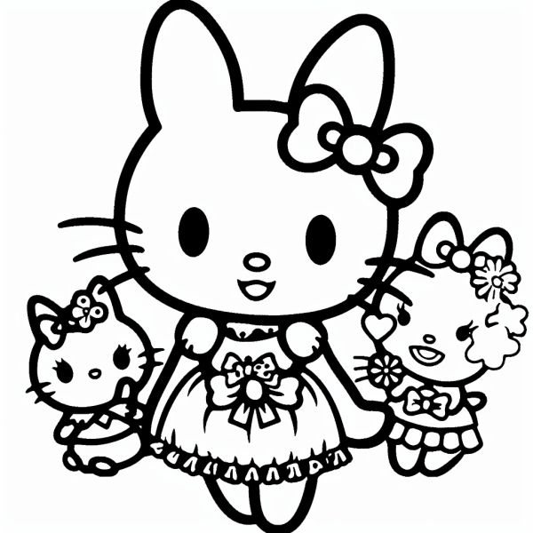 Bộ tranh tô màu Sanrio siêu đáng yêu và dễ thương cho bé 21