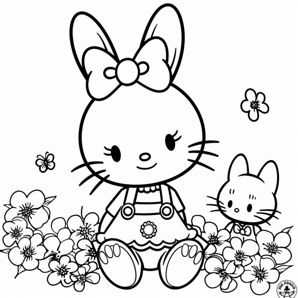 Bộ tranh tô màu Sanrio siêu đáng yêu và dễ thương cho bé 22