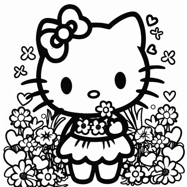 Bộ tranh tô màu Sanrio siêu đáng yêu và dễ thương cho bé 23