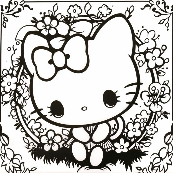 Bộ tranh tô màu Sanrio siêu đáng yêu và dễ thương cho bé 26