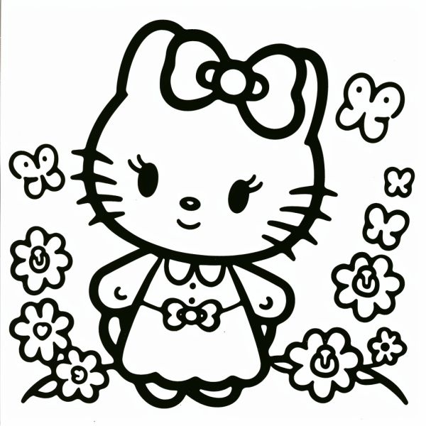 Bộ tranh tô màu Sanrio siêu đáng yêu và dễ thương cho bé 31