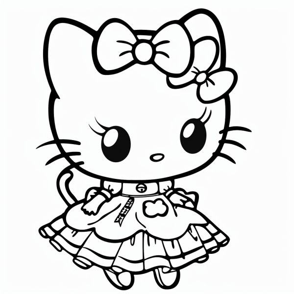 Bộ tranh tô màu Sanrio siêu đáng yêu và dễ thương cho bé 36