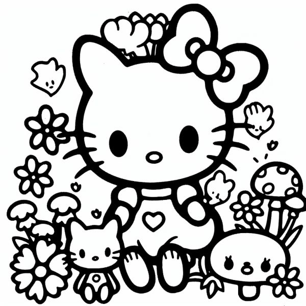 Bộ tranh tô màu Sanrio siêu đáng yêu và dễ thương cho bé 37