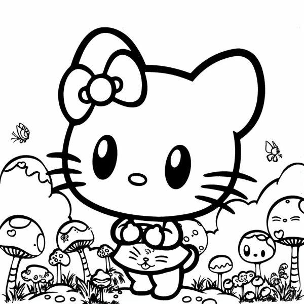 Bộ tranh tô màu Sanrio siêu đáng yêu và dễ thương cho bé 40