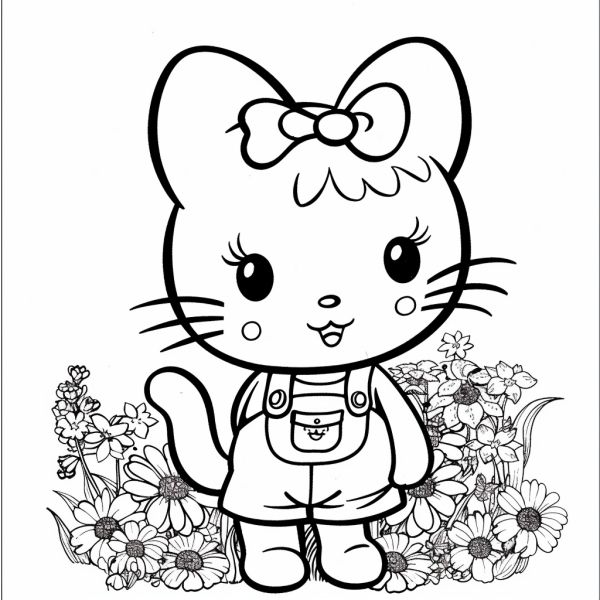 Bộ tranh tô màu Sanrio siêu đáng yêu và dễ thương cho bé 42