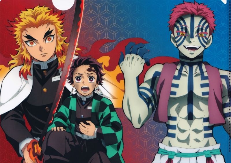 Ảnh Kimetsu Yaiba chibi của Akaza đứng dưới ánh trăng