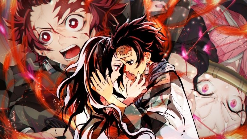 Ảnh Kimetsu Yaiba chibi của Douma với nụ cười lạnh lùng