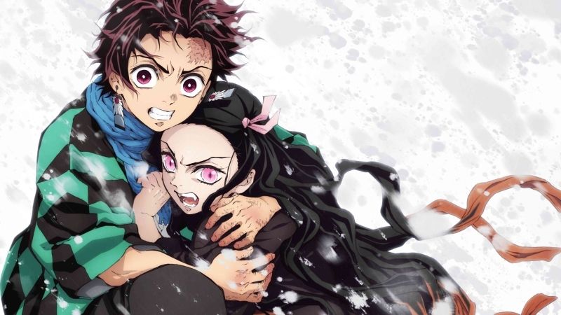 Ảnh Kimetsu Yaiba chibi của Muichiro Tokito dưới tán cây