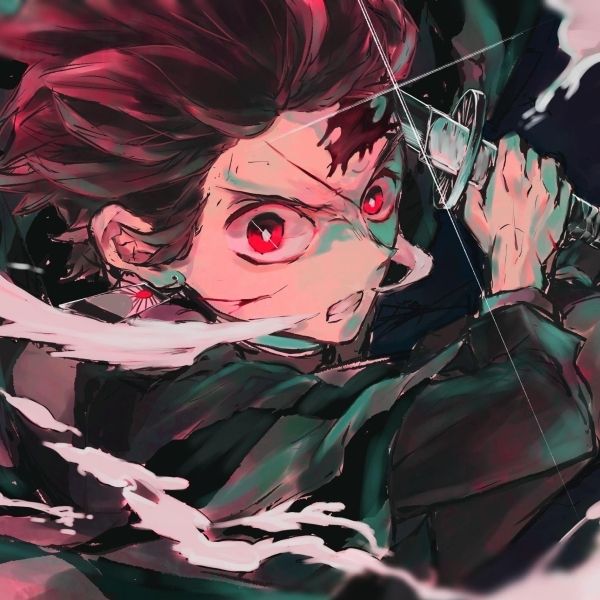 Ảnh Kimetsu Yaiba chibi của Kanao cầm bông hoa nhỏ