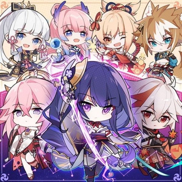 Ảnh chibi anime với mái tóc dài