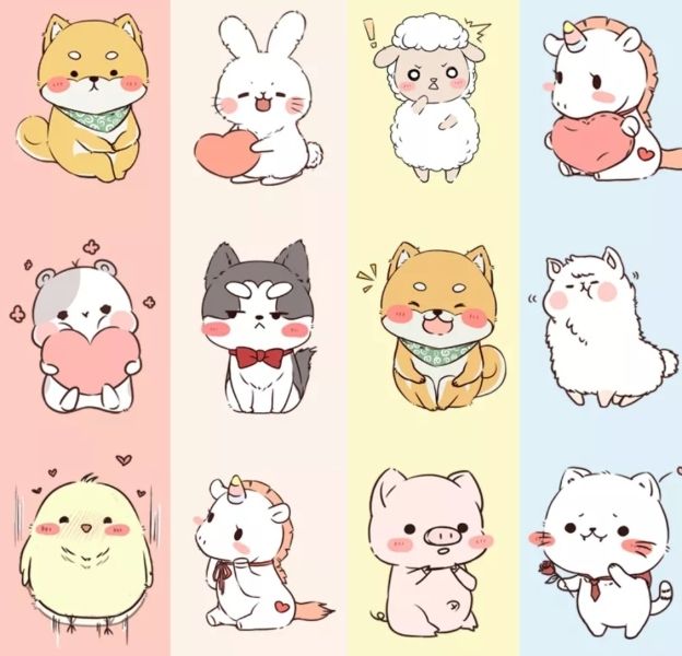 Ảnh chibi cute dễ vẽ cho trẻ mới học vẽ