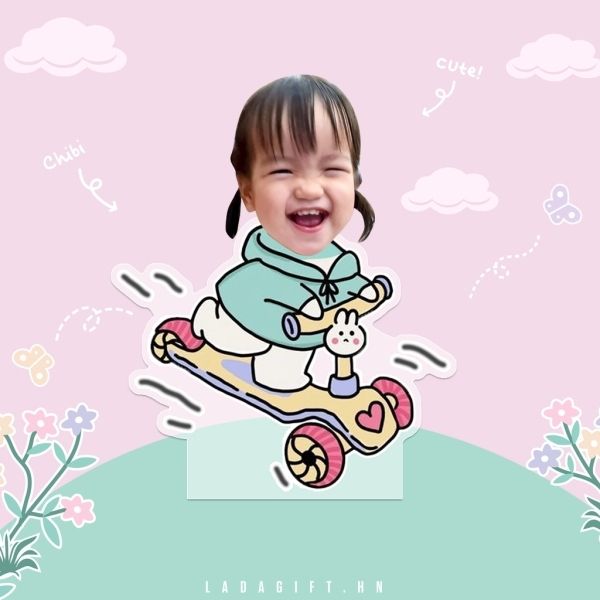 Ảnh chibi ghép mặt phong cách hoạt hình