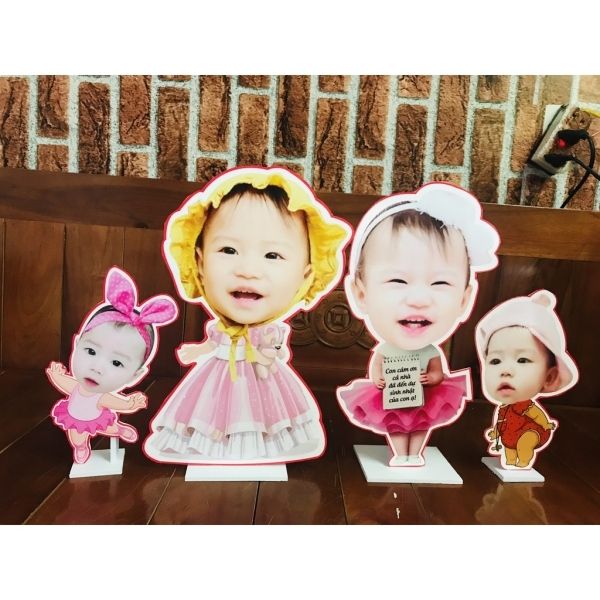 Ảnh chibi ghép mặt với tông màu pastel