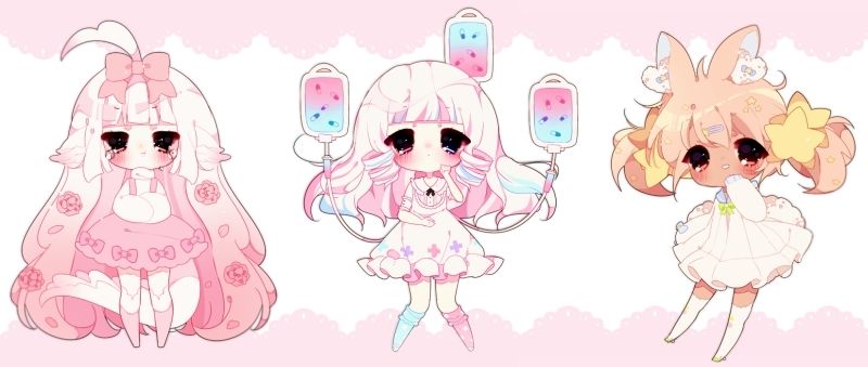 Ảnh chibi cute dễ vẽ với nụ cười dễ thương