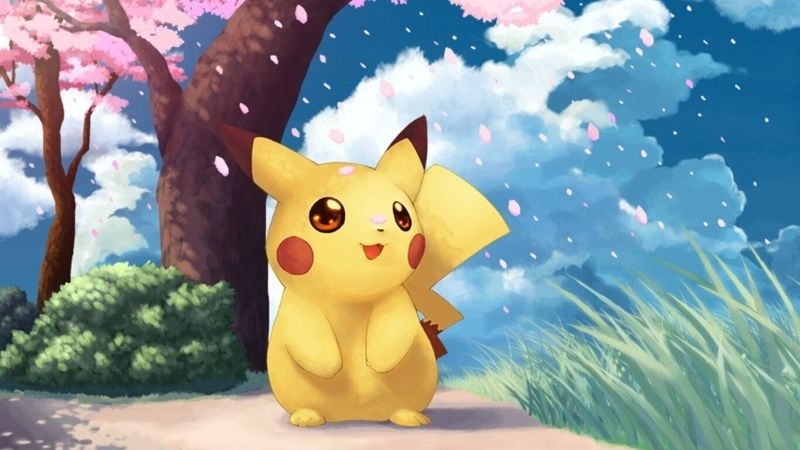 Chibi ảnh Pikachu cute trong phong cách anime