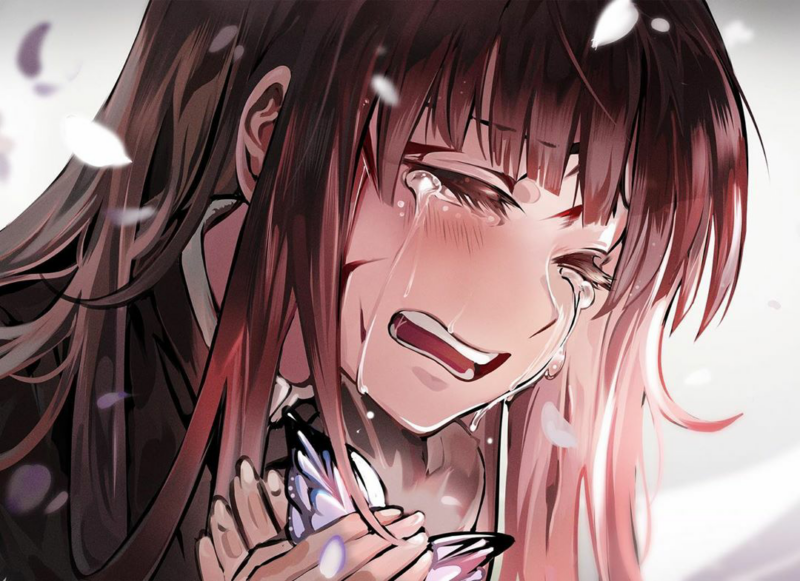 Avatar ảnh buồn khóc nữ anime 11