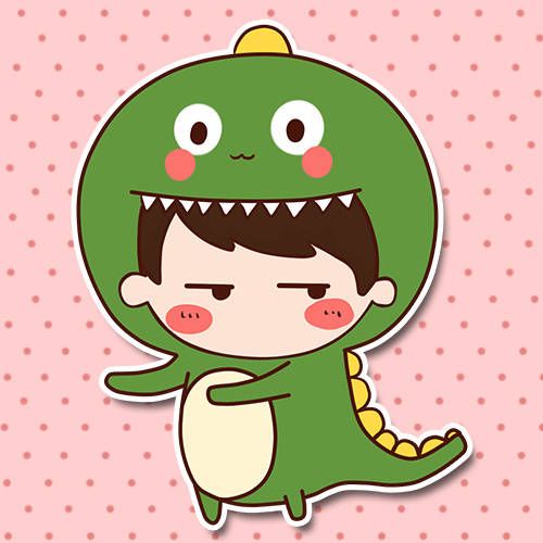 Chibi avatar hình nền khủng long cute ff 7