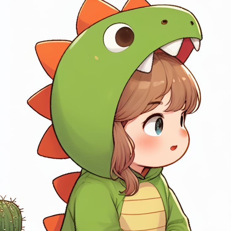 Chibi avatar hình nền khủng long cute ff 16