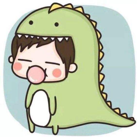 Chibi avatar hình nền khủng long cute ff 17