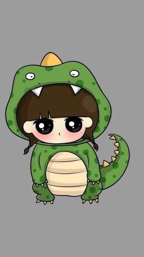 Chibi avatar hình nền khủng long cute ff 21