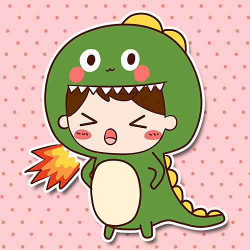 Chibi avatar hình nền khủng long cute ff 24