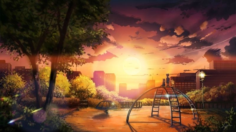 Avatar phong cảnh anime, sự kết hợp giữa thiên nhiên và nghệ thuật.