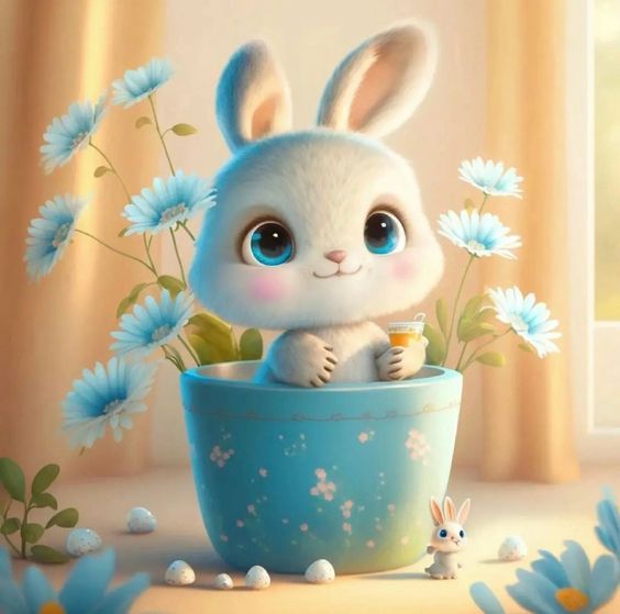 Avatar thỏ hoạt hình cute 19