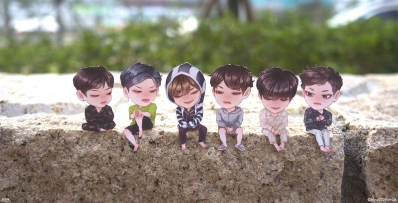 Thưởng thức ảnh nhóm 6 người chibi mang đậm phong cách hoạt hình.