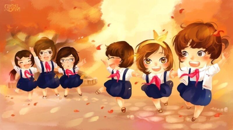 Ảnh chibi bạn thân 6 người dễ thương-ảnh 4