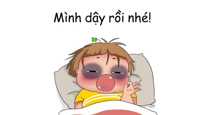 Chibi meme hài hước với đôi mắt trợn tròn