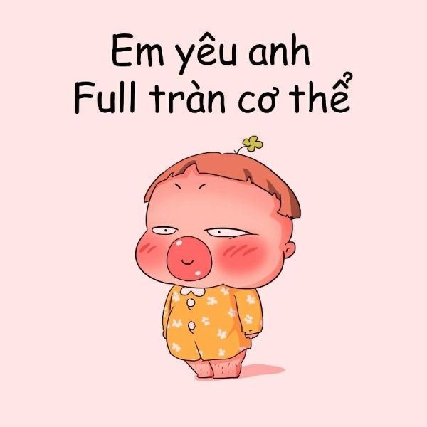 Chibi meme hài hước với khuôn mặt phồng má