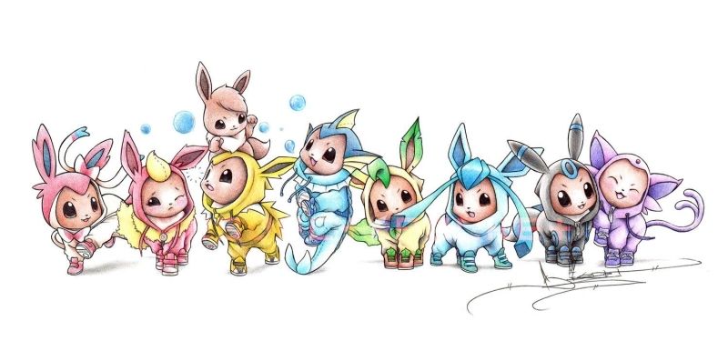 Chibi ảnh Pokemon cute với đôi tai dựng đứng