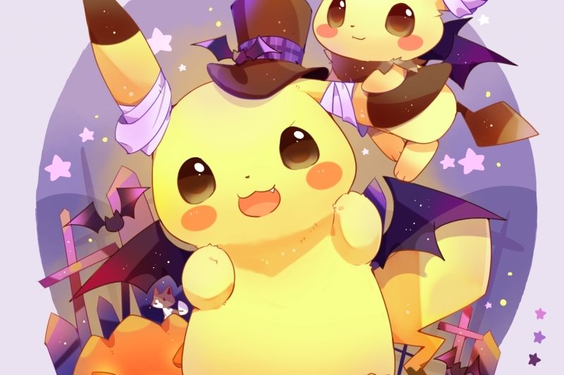 Chibi ảnh Pokemon cute với Pikachu dễ thương