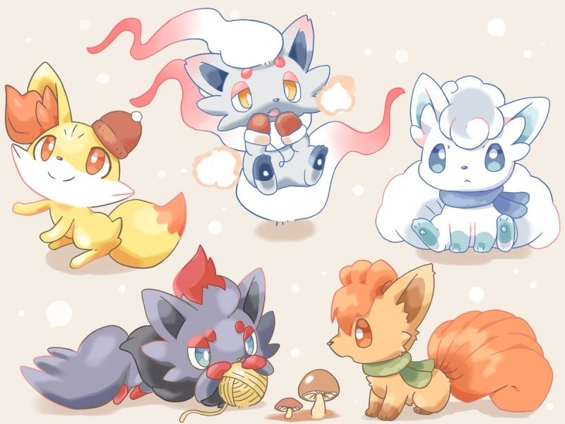 Chibi ảnh Pokemon cute với đôi mắt to tròn