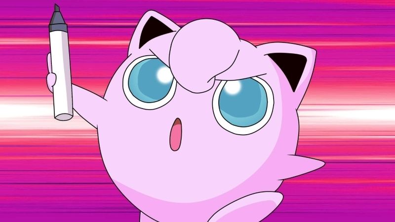 Chibi ảnh Pokemon cute của Jigglypuff đang làm bánh