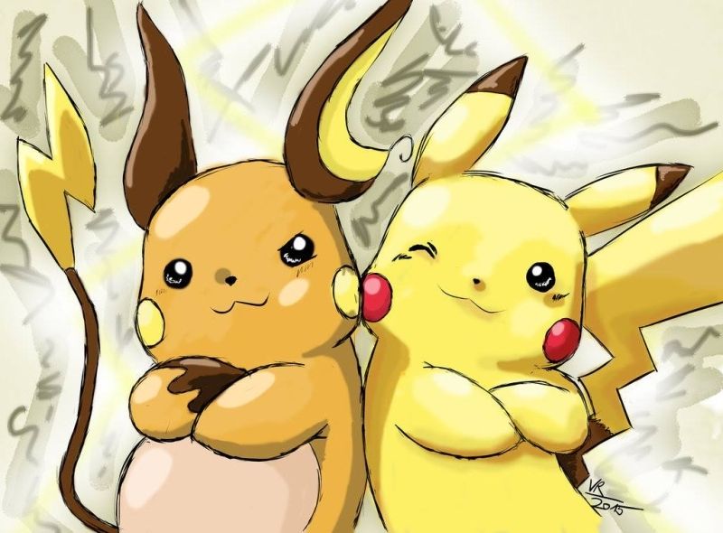 Chibi ảnh Pokemon cute trong khung cảnh đêm trăng